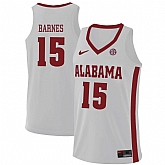 Alabama Crimson Tide #15 Tyler Barnes White College Basketball Jersey Dzhi,baseball caps,new era cap wholesale,wholesale hats